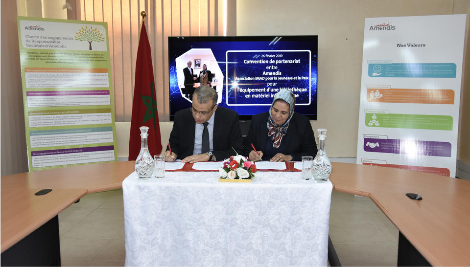 Signature de convention entre Amendis et IMAD2